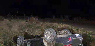 Gualeguay: Vuelco de una camioneta en Ruta 11