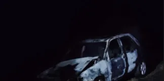 Ruta 39: un auto fue consumido por las llamas