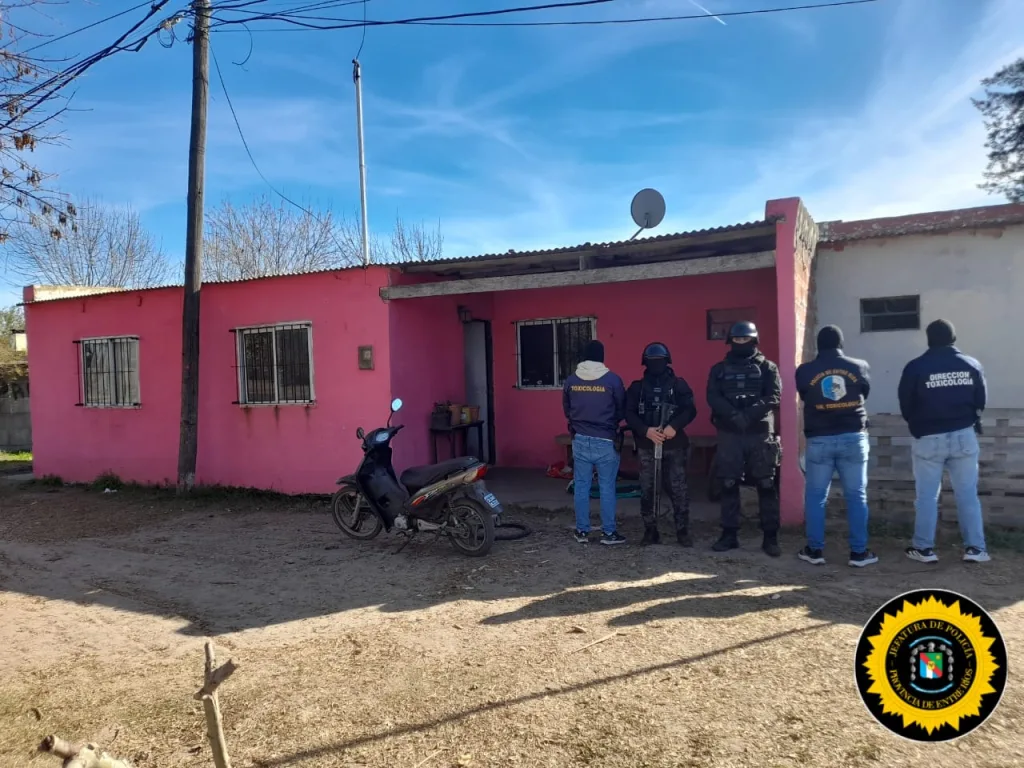 Narcomenudeo en Gualeguay: importantes allanamientos y dos detenidos