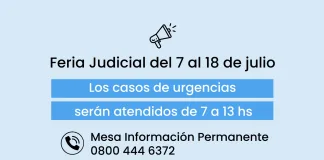 Autoridades Judiciales de Feria en Entre Ríos