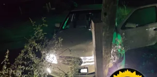 Despiste: un auto chocó un poste y cortó cables eléctricos en Caseros