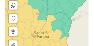 Emitieron alerta amarilla por vientos fuertes para este miércoles