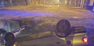 Conductor ebrio con 3,35 g/l de alcohol protagonizó vuelco en Gualeguaychú