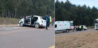 Despiste y Vuelco en la Autovía Artigas: Dos Mujeres Resultaron Heridas