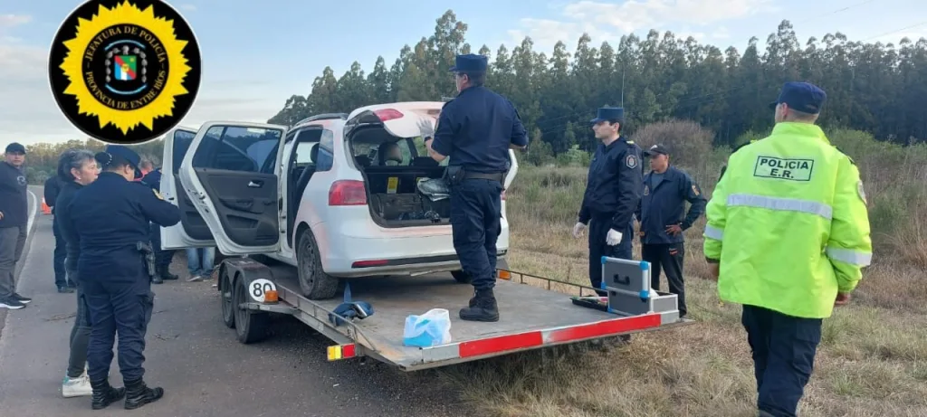 Personal caminero recuperó el vehículo usado en el robo a la estación Axion de Chajarí