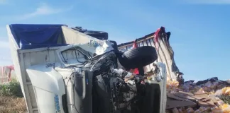Grave siniestro vial entre dos camiones en Ruta Provincial Nº 11