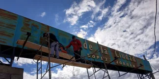 Comenzó la restauración del portal de acceso del Parque de la Ciudad