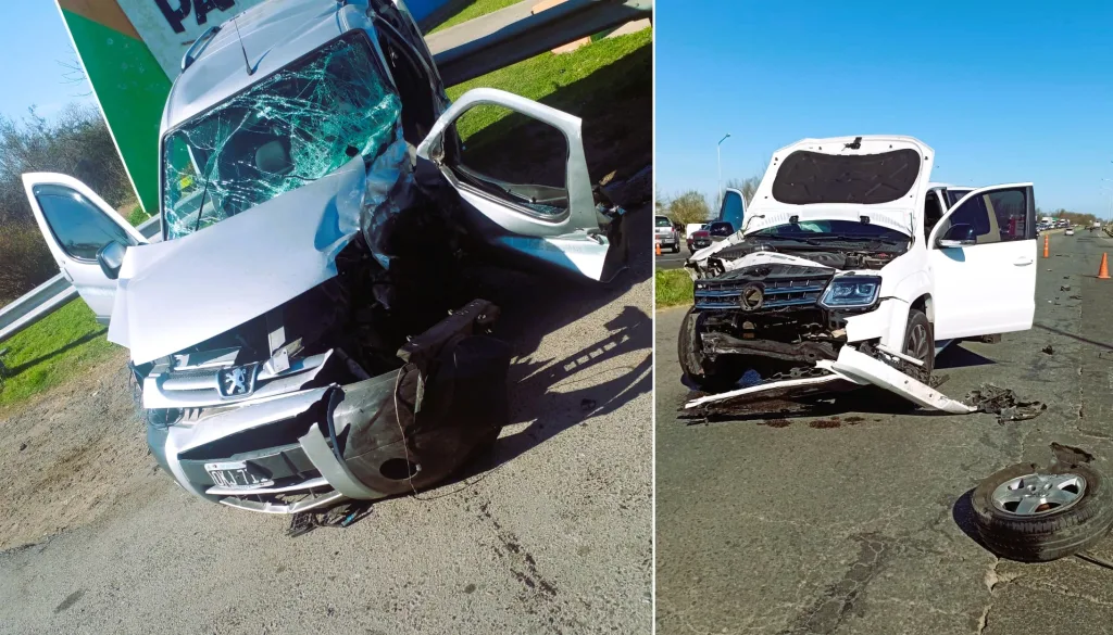 Violento choque en la Autovía 12: un hombre fue rescatado tras quedar atrapado