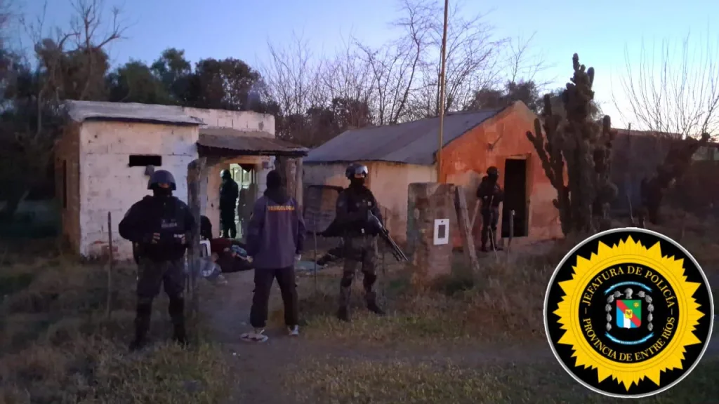 Narcomenudeo en Villaguay: múltiples allanamientos y puntos de venta desarticulados