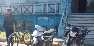 Allanamiento policial permite recuperar motos y bicicleta robadas