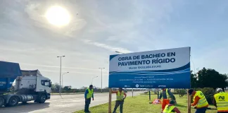 Comienzan las obras de bacheo de pavimento rígido en los accesos al Túnel Subfluvial