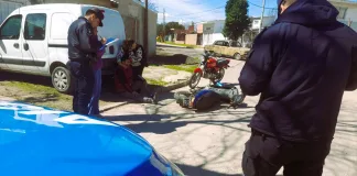 Violento choque frontal entre dos motos en Concepción del Uruguay