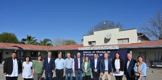 Frigerio recorrió una escuela recientemente refaccionada en San José