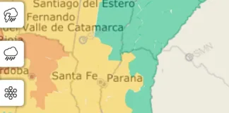 Renuevan alerta amarillo por fuertes lluvias y tormentas para siete departamentos