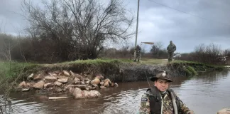 Departamento Colón: El Ejército Argentino evalúa la reconstrucción del puente en La Picada
