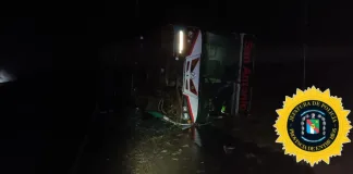 Volcó un colectivo con trabajadores rurales en plena Ruta 14