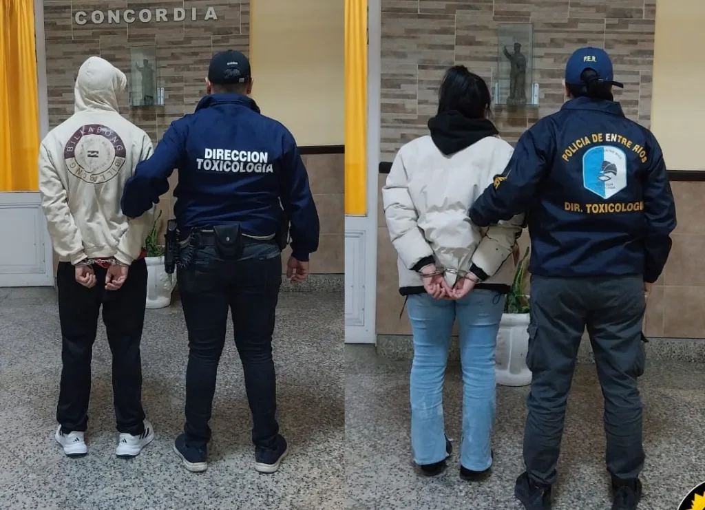 Operativo antidrogas en Concordia: dos detenidos y cocaína secuestrada en allanamientos simultáneos