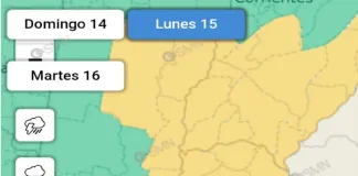Emitieron alerta amarilla por lluvia y tormentas para este lunes