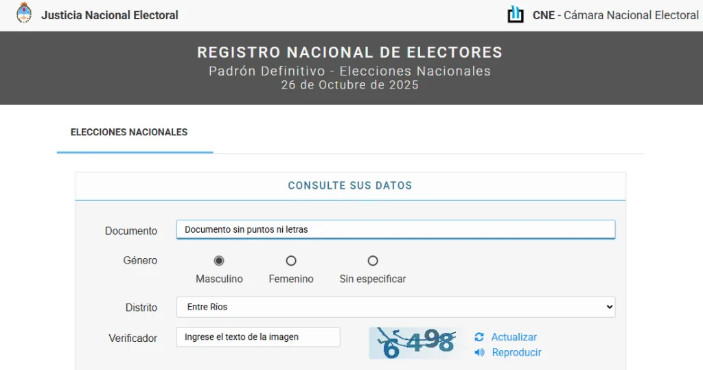 ¿Dónde voto en las elecciones 2025?