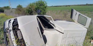 Basavilbaso: Violento choque en Ruta 20 dejó tres jóvenes heridos