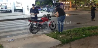 Falleció el peatón atropellado por una moto esta noche en Boulevard Yrigoyen