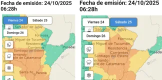 Se esperan tormentas fuertes a severas para el viernes y sábado en Entre Ríos