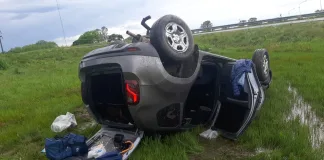 Vuelco en la Autovía 14: una menor fue trasladada al hospital