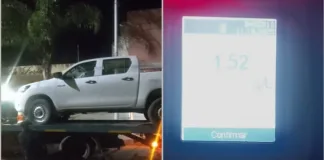 Intentó huir borracho, insultó a todos y terminó detenido