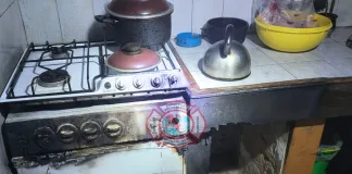 Principio de incendio por fuga en una garrafa