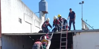 Accidente laboral en Urdinarrain: un joven cayó desde una antena