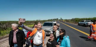 En Gualeguaychú, Frigerio destacó el progreso en la reparación y mejoras de la ruta 20