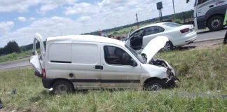 Accidente de tránsito en la Autovía Gervasio Artigas