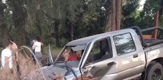 Despiste y choque en el Acceso a Concepción del Uruguay: un conductor fue trasladado al hospital