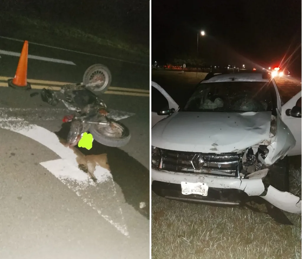 Tragedia en Ceibas: motociclista murió tras un choque en la Ruta 12