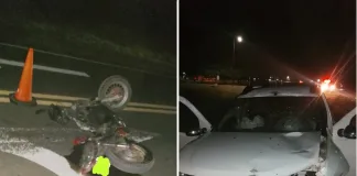 Tragedia en Ceibas: motociclista murió tras un choque en la Ruta 12