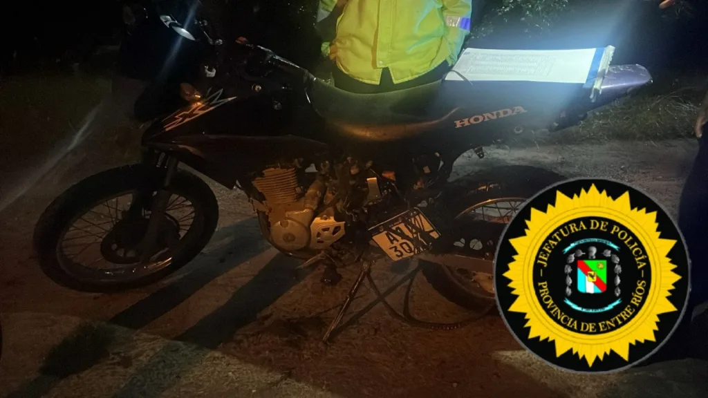 Fuga y secuestro: recuperan una motocicleta robada tras evadir un control policial