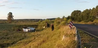 Vuelco en Ruta Nacional 14: cuatro integrantes de una familia fueron internados
