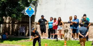 Pintaron una Estrella Amarilla en memoria de Raúl Eduardo Gutiérrez
