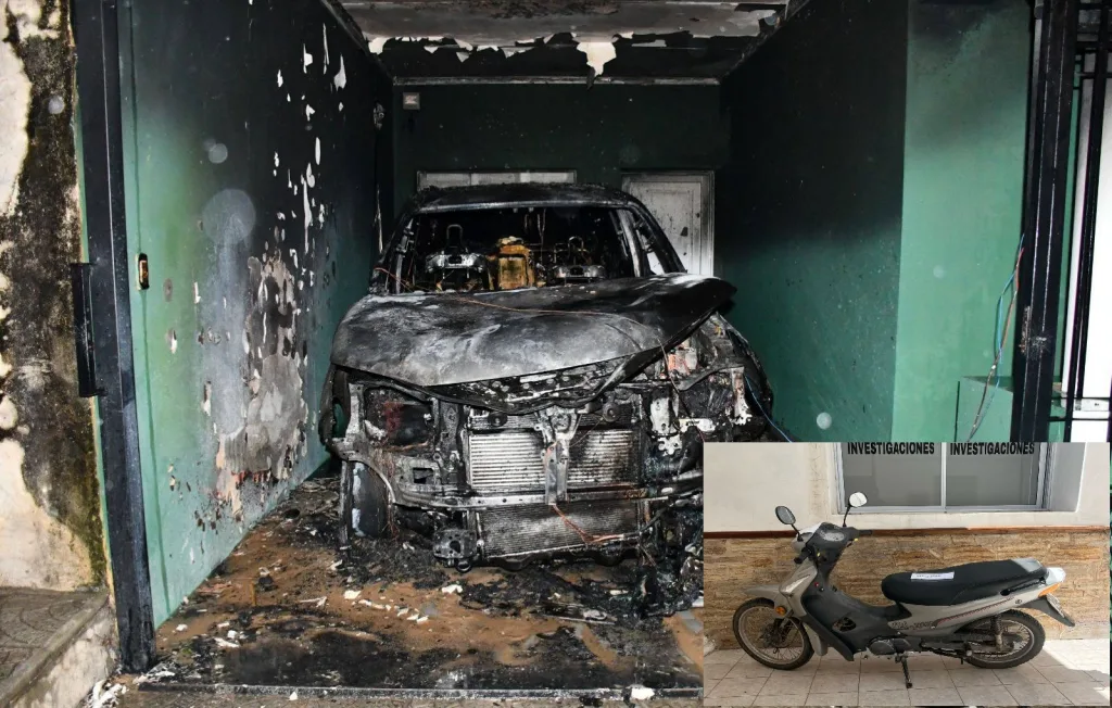 Detuvieron al sospechoso del ataque con una bomba molotov que incendió una camioneta en un garaje