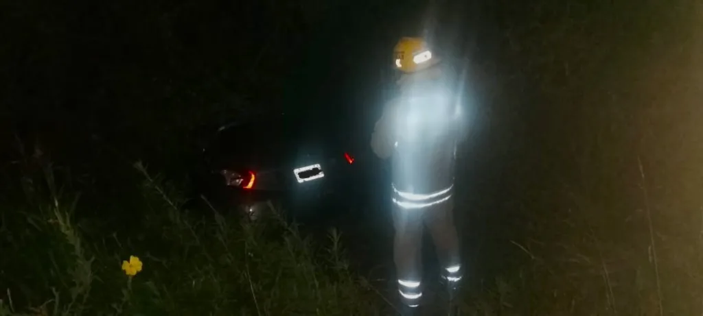 Siniestro vial en la Autovía 12: un vehículo despistó tras reventar un neumático