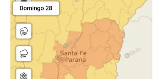 Emitieron alerta por tormentas fuertes para este sábado