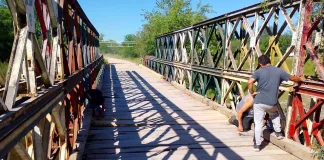 Trabajos para la recuperación del “Puente de Fierro”