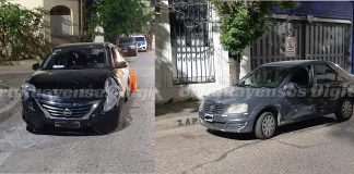 Choque en Sarmiento y Moreno: una mujer quedó atrapada y debió ser rescatada por Bomberos