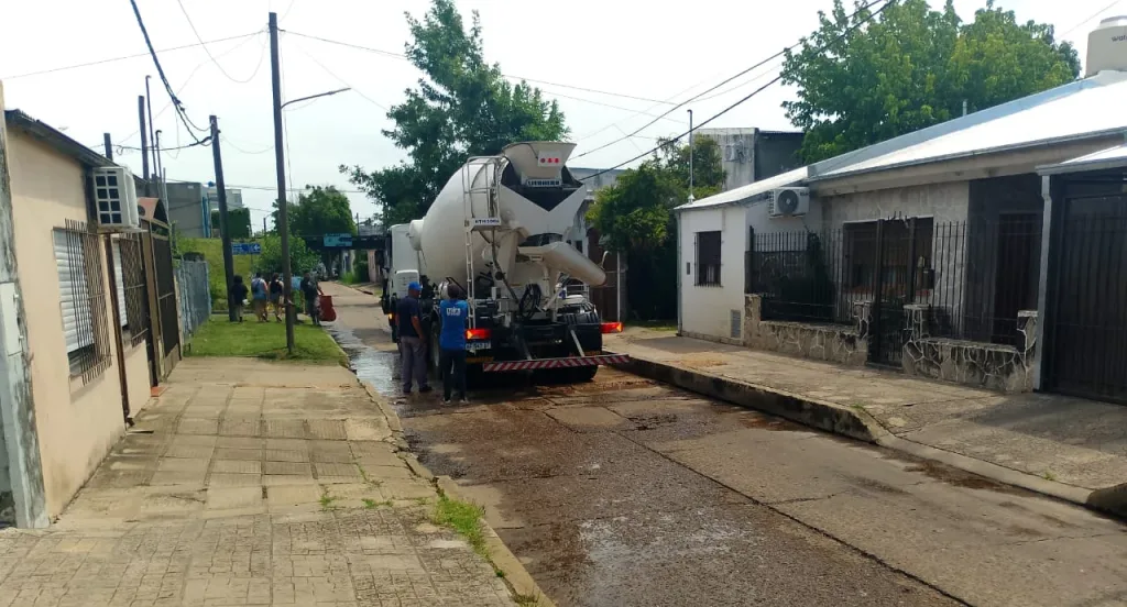 Corte de tránsito en calle Erausquin por un bacheo integral