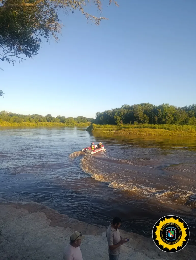 Rosario del Tala: Despliegue policial y de bomberos por dos personas desaparecidas en el Río Gualeguay