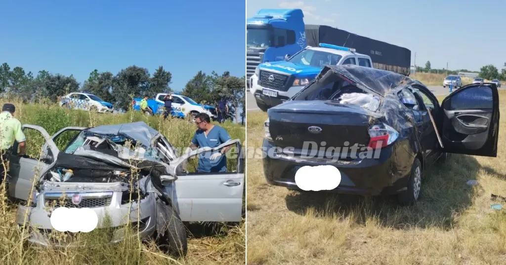 Jornada accidentada en la Ruta 14: dos vuelcos en distintos tramos y varios heridos leves