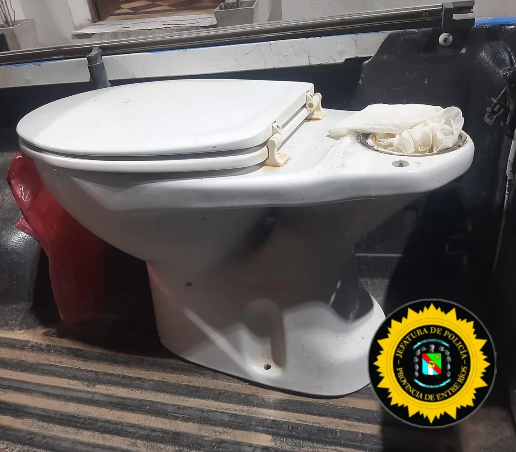 Lo interceptaron caminando con un inodoro robado: el insólito botín de un ladrón