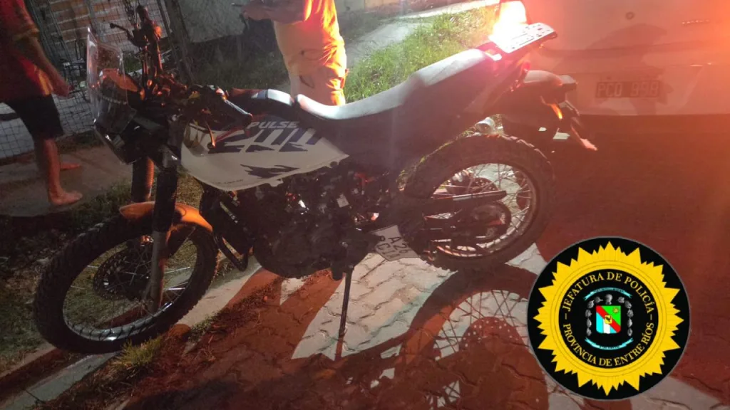 Recuperan una motocicleta robada hace dos semanas