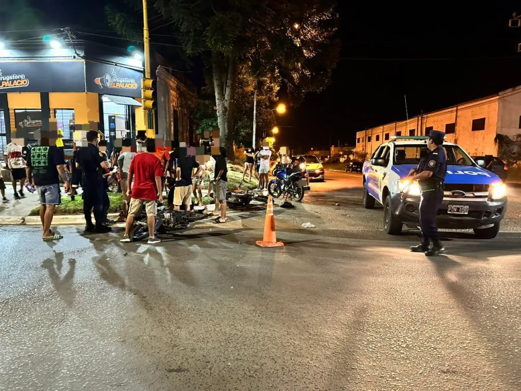 Dos motociclistas resultaron heridos tras un choque en Presidente Illia y La Pampa, en Concordia