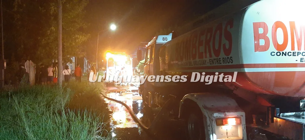 (Video) Voraz incendio arrasó dos cabañas en Villa Sol durante la madrugada